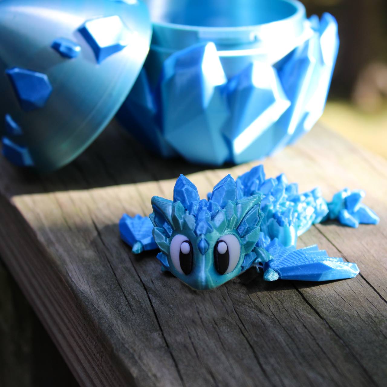 Blue Crystal Dragon w/ Matching Egg