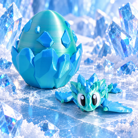 Blue Crystal Dragon w/ Matching Egg