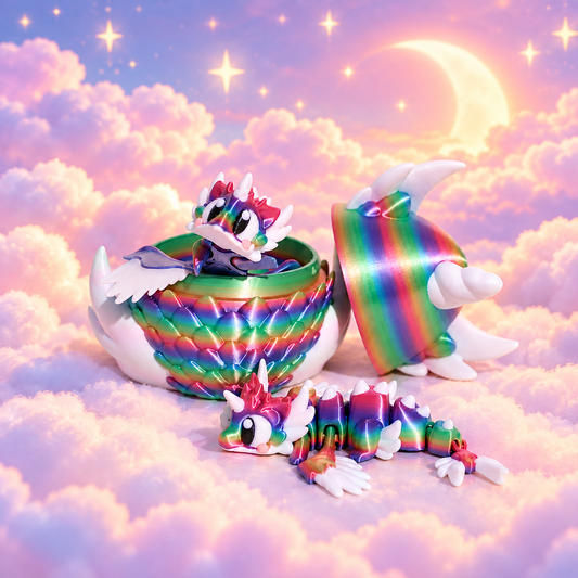 Celestial Unicorn Dragon w/ Matching Egg