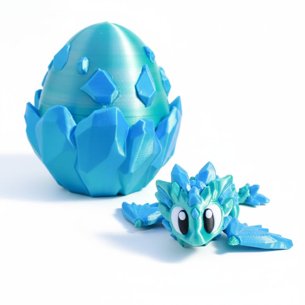 Blue Crystal Dragon w/ Matching Egg