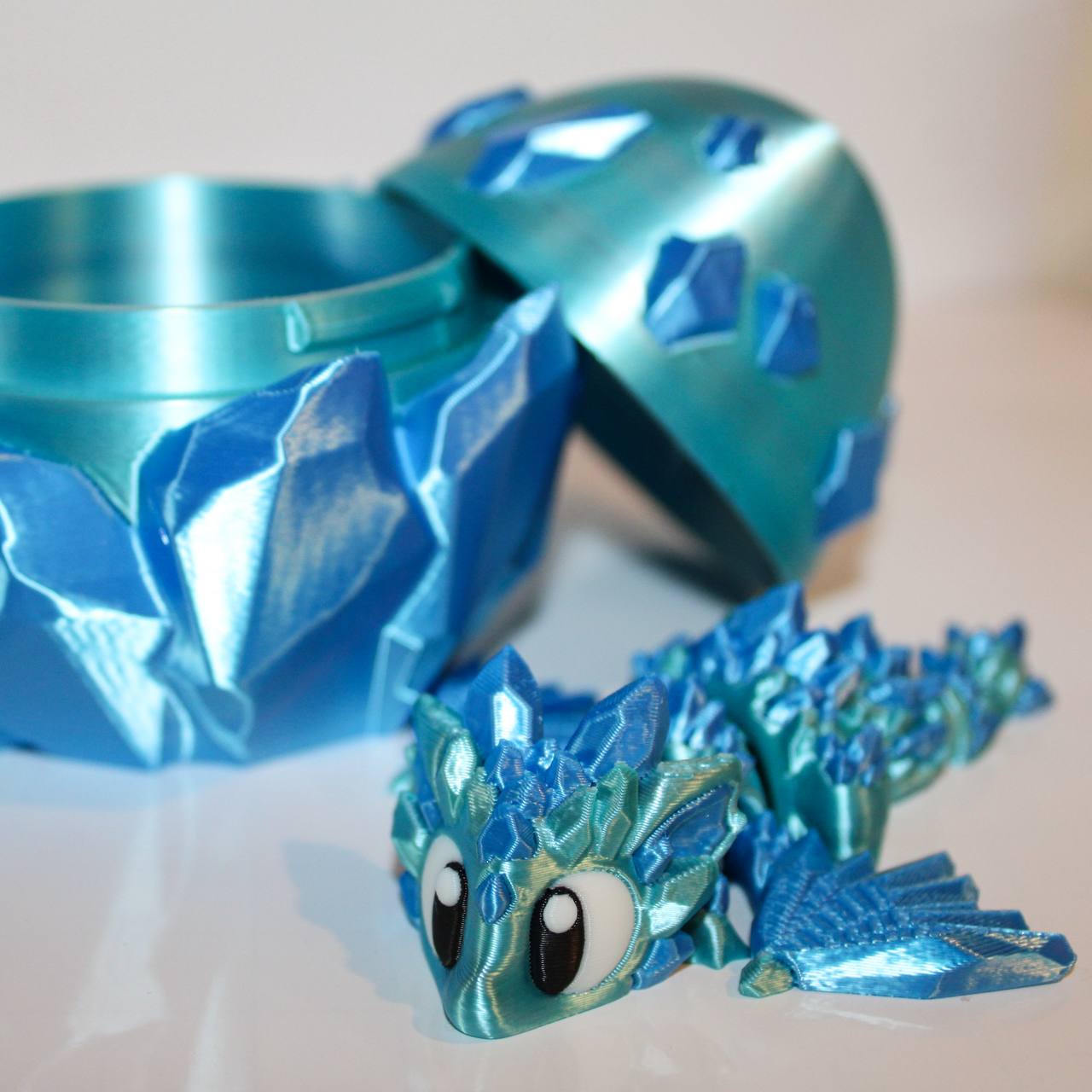 Blue Crystal Dragon w/ Matching Egg