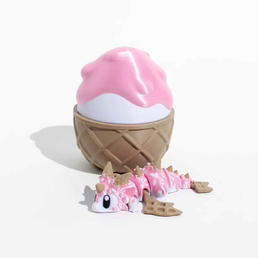 Ice Cream Dragon w/ Matching Egg