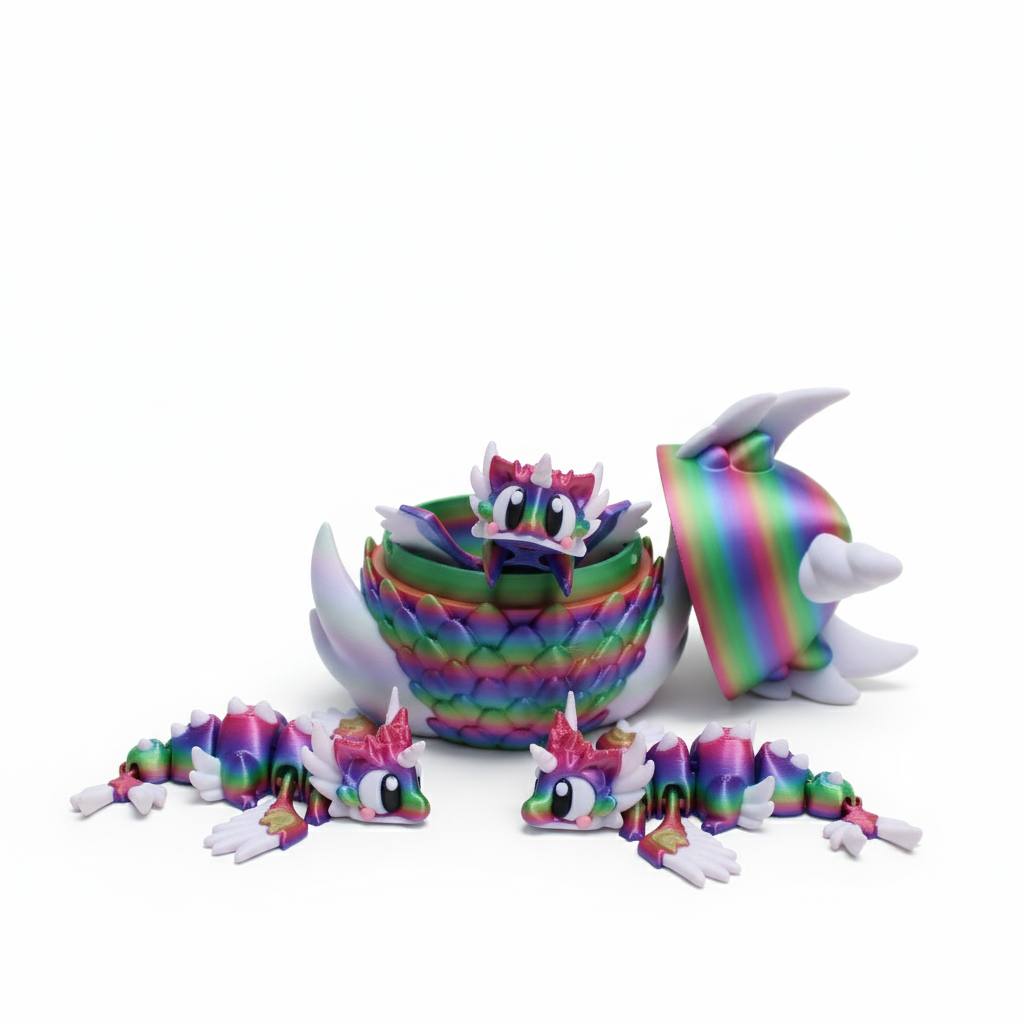 Celestial Unicorn Dragon w/ Matching Egg